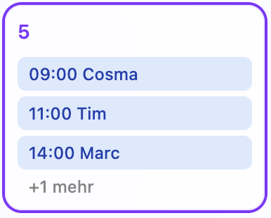 Terminkalender im ShiftBot Admin